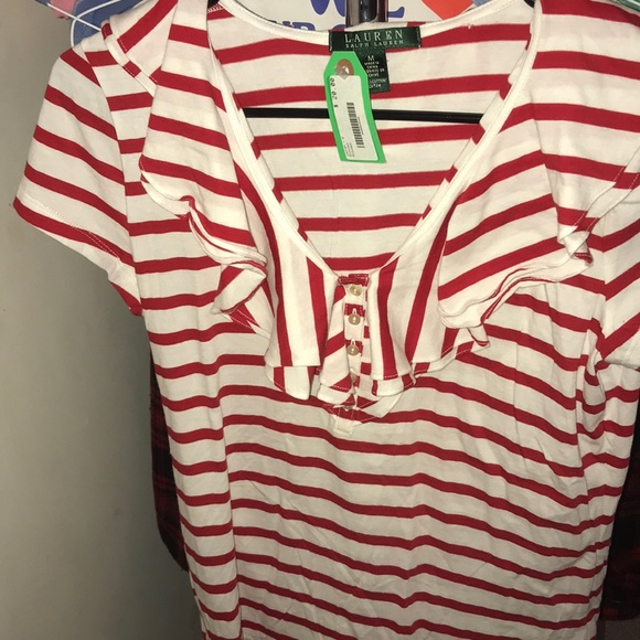 Lauren by Ralph Lauren nautical ruffled top - Picture 4 of 4